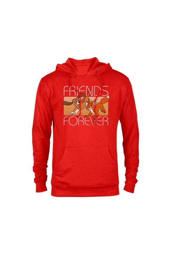 The Fox and the Hound Friends Forever - Pullover Hoodie for Adults -Customized-Red Heather