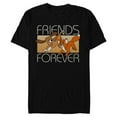thumbnail image 1 of Disney The Fox and the Hound Friends Forever - Short Sleeve Blended T-Shirt for Adults -Customized-Black, 1 of 5
