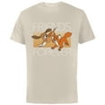 thumbnail image 1 of Disney The Fox and the Hound Friends Forever - Short Sleeve Cotton T-Shirt for Adults -Customized-Natural, 1 of 5