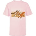 thumbnail image 1 of Disney The Fox and the Hound Friends Forever - Short Sleeve T-Shirt for Kids -Customized-Soft Pink, 1 of 5