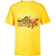 thumbnail image 1 of Disney The Fox and the Hound Friends Forever - Short Sleeve T-Shirt for Kids -Customized-Yellow, 1 of 5
