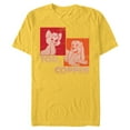 thumbnail image 1 of Disney The Fox and the Hound Tod & Copper Retro - Short Sleeve Blended T-Shirt for Adults -Customized-Yellow, 1 of 5