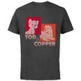 thumbnail image 1 of Disney The Fox and the Hound Tod & Copper Retro - Short Sleeve Cotton T-Shirt for Adults -Customized-Charcoal, 1 of 5