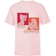 thumbnail image 1 of Disney The Fox and the Hound Tod & Copper Retro - Short Sleeve T-Shirt for Kids -Customized-Soft Pink, 1 of 5