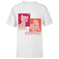 thumbnail image 1 of Disney The Fox and the Hound Tod & Copper Retro - Short Sleeve T-Shirt for Kids -Customized-White, 1 of 5