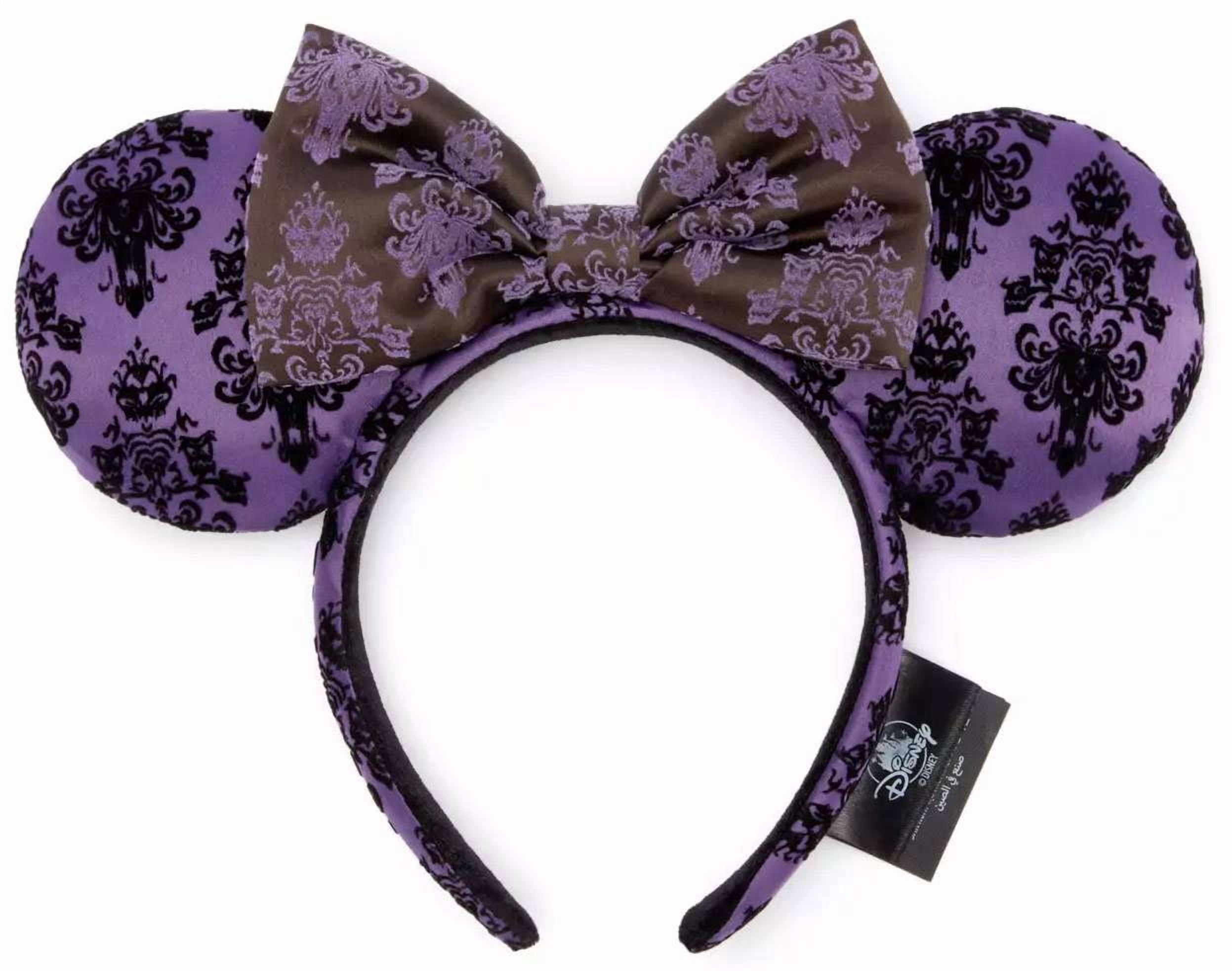 Disney Parks The Haunted Mansion Ear Headband for Adults wallpaper lace Medusa 2024 Disney Parks The Haunted Mansion Ear Headband Mesh Bow  main image 3