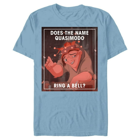 Disney The Hunchback of Notre Dame Quasimodo Funny T-Shirt- Short Sleeve Blended T-Shirt for Adults - Customized-Ocean Blue