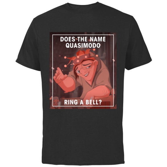 Disney The Hunchback of Notre Dame Quasimodo Funny T-Shirt - Short Sleeve Cotton T-Shirt for Adults - Customized-Black