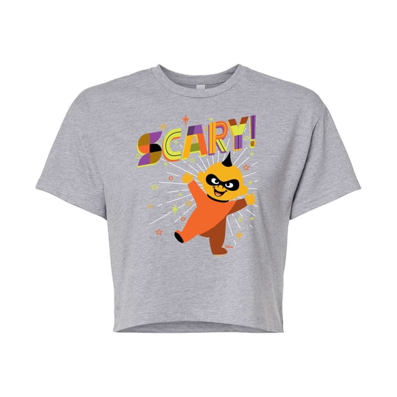 Disney - The Incredibles Halloween - Scary Jack Jack - Juniors Cropped Cotton Blend T-Shirt