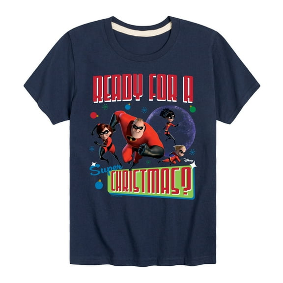 Disney The Incredibles - Holiday - Ready For A Super Christmas - Toddler & Youth Short Sleeve Graphic T-Shirt