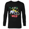 thumbnail image 1 of Disney The Jungle Book 55th Anniversary Stay Wild - Long Sleeve T-Shirt for Men - Customized-Black, 1 of 5