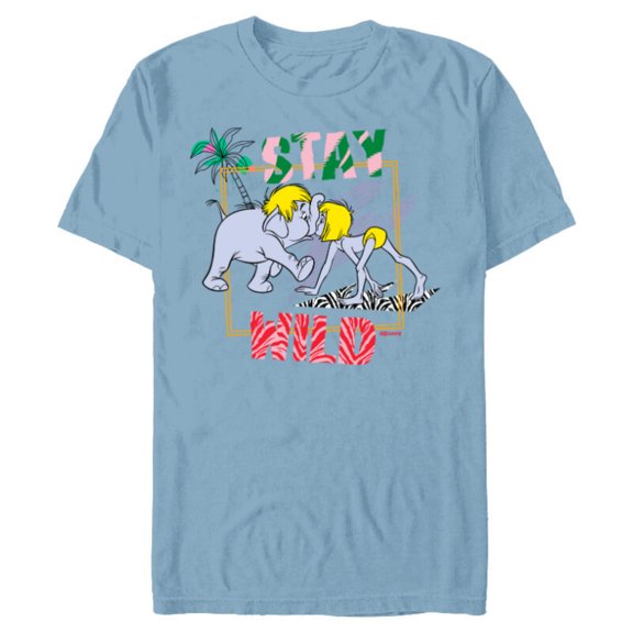Disney The Jungle Book 55th Anniversary Stay Wild - Short Sleeve Blended T-Shirt for Adults - Customized-Ocean Blue