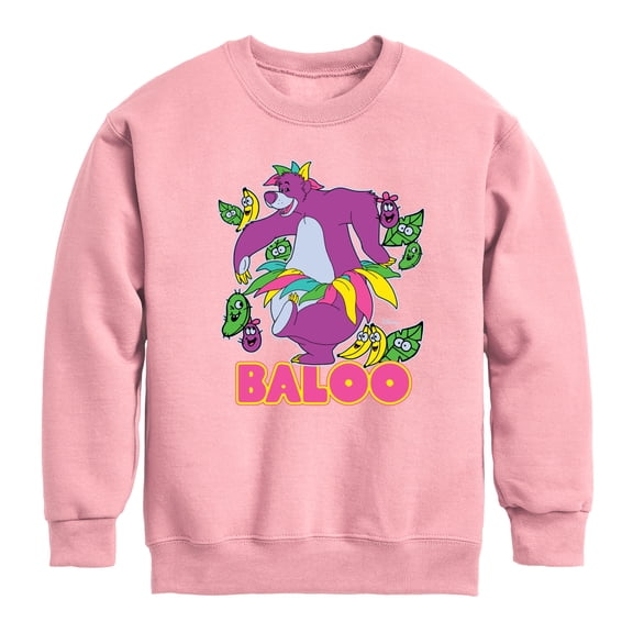 Disney - The Jungle Book - Baloo Stickers - Boys Crew Fleece Sweatshirt