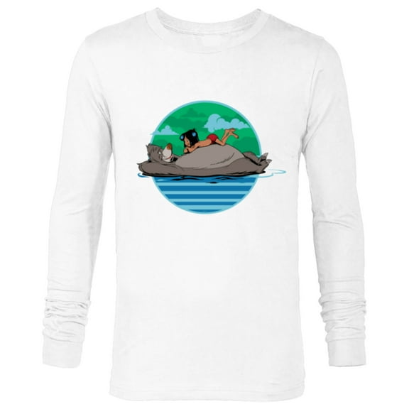 Disney The Jungle Book Baloo and Mowgli - Long Sleeve T-Shirt for Men - Customized-White