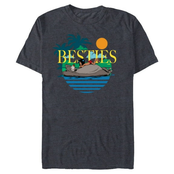 Disney The Jungle Book Bear Necessities 55th Anniversary - Short Sleeve Blended T-Shirt for Adults - Customized-Navy Heather