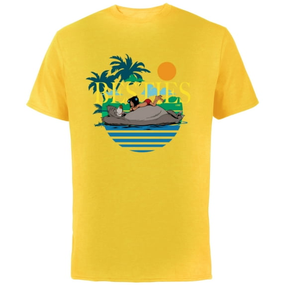 Disney The Jungle Book Bear Necessities 55th Anniversary - Short Sleeve Cotton T-Shirt for Adults - Customized-Yellow