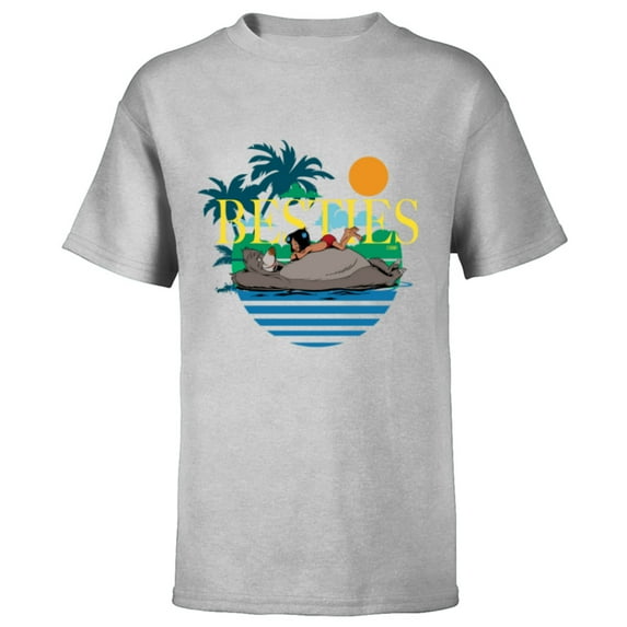 Disney The Jungle Book Bear Necessities 55th Anniversary - Short Sleeve T-Shirt for Kids - Customized-Athletic Heather