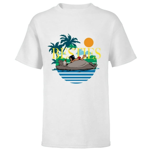 Disney The Jungle Book Bear Necessities 55th Anniversary - Short Sleeve T-Shirt for Kids - Customized-White