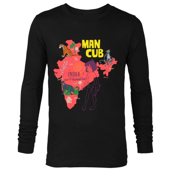 Disney The Jungle Book Mowgli the Man Cub - Long Sleeve T-Shirt for Men - Customized-Black
