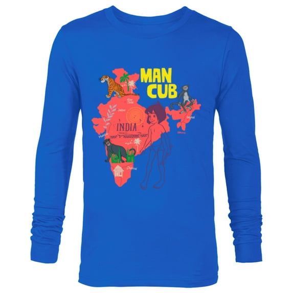 Disney The Jungle Book Mowgli the Man Cub - Long Sleeve T-Shirt for Men - Customized-Navy
