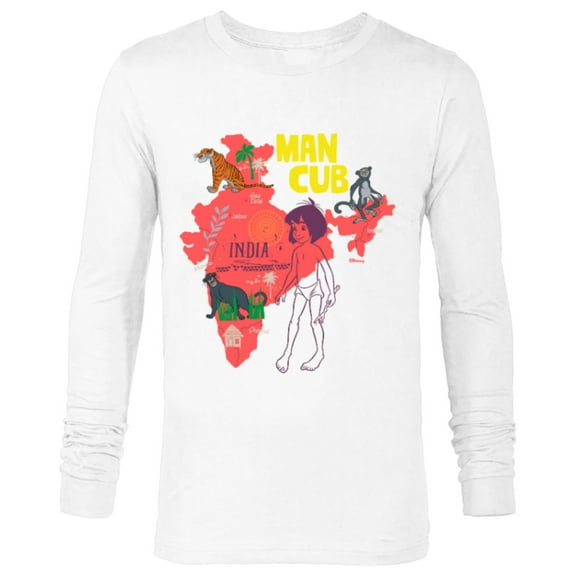 Disney The Jungle Book Mowgli the Man Cub - Long Sleeve T-Shirt for Men - Customized-White