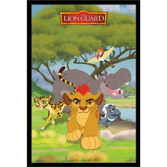 Disney The Lion Guard - Group Wall Poster, 22.375" x 34", Framed