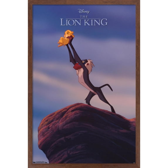 Disney The Lion King 1994 - Pride Rock Wall Poster, 14.725" x 22.375", Framed