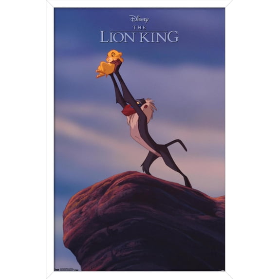 Disney The Lion King 1994 - Pride Rock Wall Poster, 14.725" x 22.375", Framed