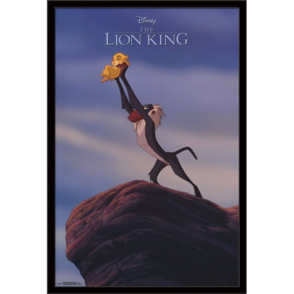 Disney The Lion King 1994 - Pride Rock Wall Poster, 22.375" x 34", Framed