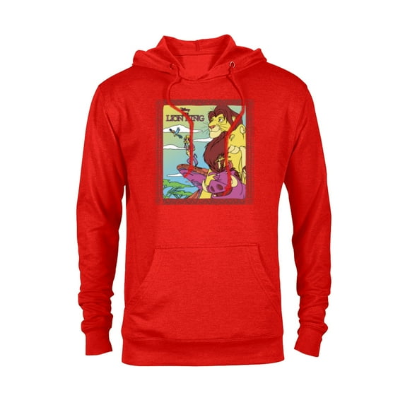 Disney The Lion King 30th Anniversary Family Retro Colors - Pullover Hoodie for Adults - Customized-Red