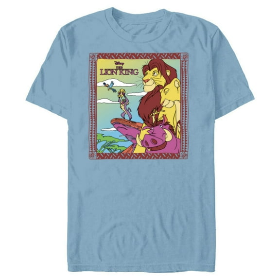 Disney The Lion King 30th Anniversary Family Retro Colors - Short Sleeve Blended T-Shirt for Adults - Customized-Ocean Blue