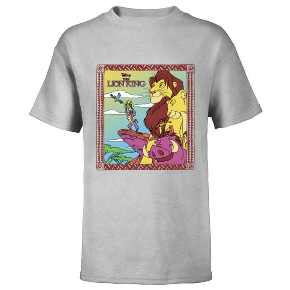 Disney The Lion King 30th Anniversary Family Retro Colors - Short Sleeve T-Shirt for Kids - Customized-Athletic Heather