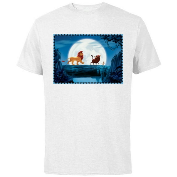 Disney The Lion King 30th Anniversary Hakuna Matata March - Short Sleeve Cotton T-Shirt for Adults - Customized-White