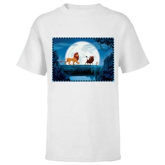 Disney The Lion King 30th Anniversary Hakuna Matata March - Short Sleeve T-Shirt for Kids - Customized-White