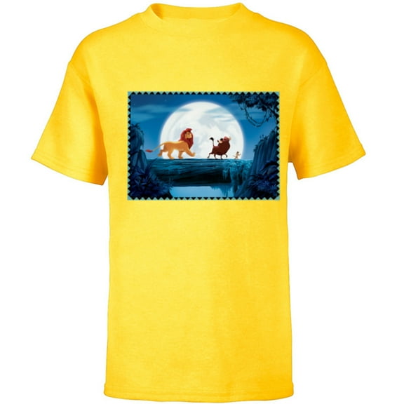 Disney The Lion King 30th Anniversary Hakuna Matata March - Short Sleeve T-Shirt for Kids - Customized-Yellow