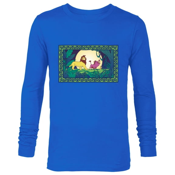 Disney The Lion King 30th Anniversary Log Bridge Retro Color - Long Sleeve T-Shirt for Men - Customized-Navy