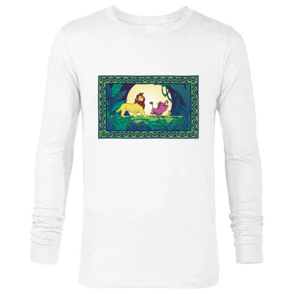Disney The Lion King 30th Anniversary Log Bridge Retro Color - Long Sleeve T-Shirt for Men - Customized-White