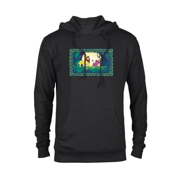 Disney The Lion King 30th Anniversary Log Bridge Retro Color - Pullover Hoodie for Adults - Customized-Black