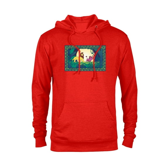 Disney The Lion King 30th Anniversary Log Bridge Retro Color - Pullover Hoodie for Adults - Customized-Red