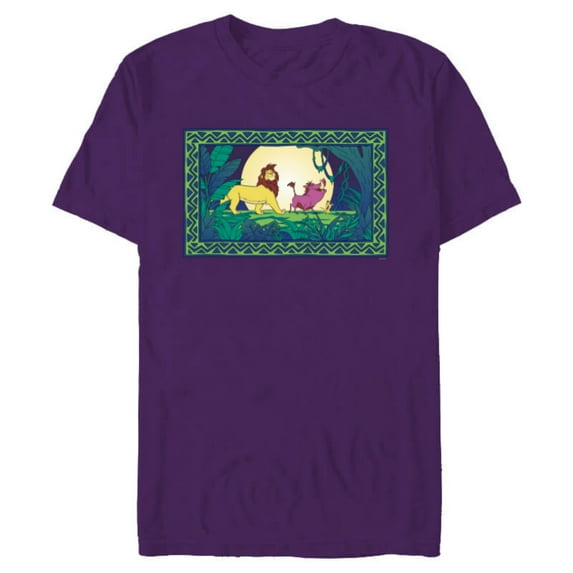 Disney The Lion King 30th Anniversary Log Bridge Retro Color - Short Sleeve Blended T-Shirt for Adults - Customized-Purple