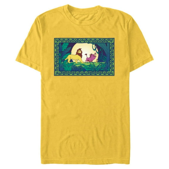 Disney The Lion King 30th Anniversary Log Bridge Retro Color - Short Sleeve Blended T-Shirt for Adults - Customized-Yellow