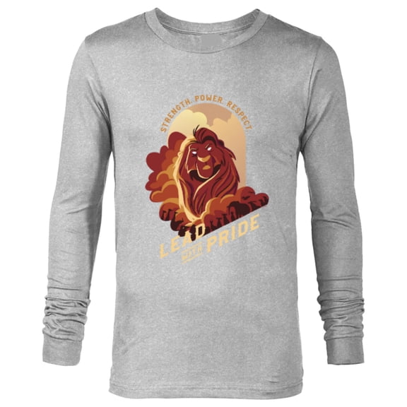 Disney The Lion King 30th Anniversary Mufasa Lead with Pride - Long Sleeve T-Shirt for Men - Customized-Athletic Heather
