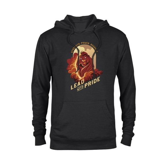 Disney The Lion King 30th Anniversary Mufasa Lead with Pride - Pullover Hoodie for Adults - Customized-Black