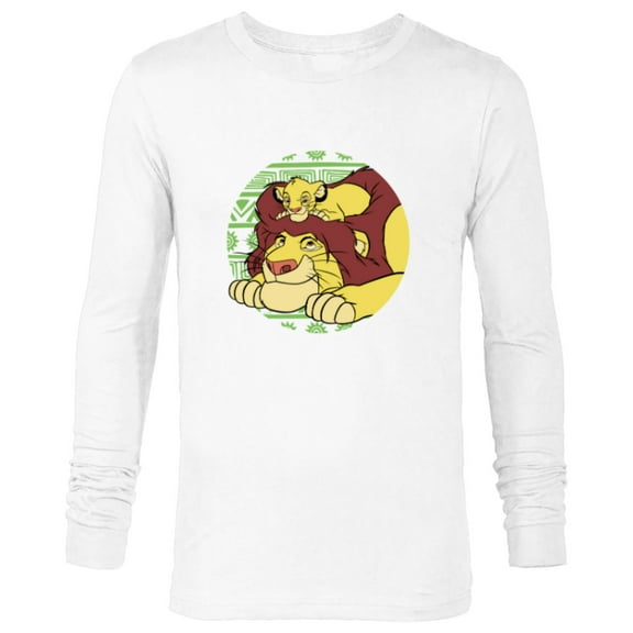 Disney The Lion King 30th Anniversary Mufasa & Simba Retro - Long Sleeve T-Shirt for Men - Customized-White