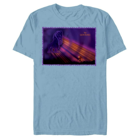 Disney The Lion King 30th Anniversary Mufasa’s Message - Short Sleeve Blended T-Shirt for Adults - Customized-Ocean Blue