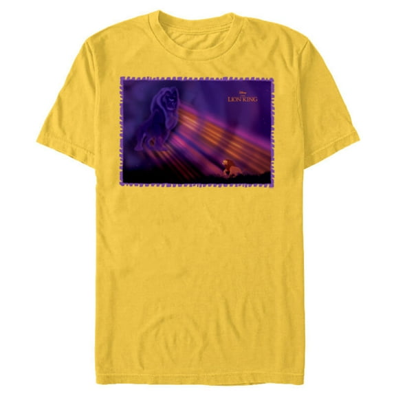 Disney The Lion King 30th Anniversary Mufasa’s Message - Short Sleeve Blended T-Shirt for Adults - Customized-Yellow