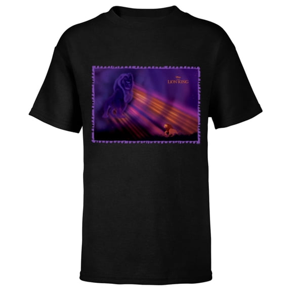 Disney The Lion King 30th Anniversary Mufasa’s Message - Short Sleeve T-Shirt for Kids - Customized-Black