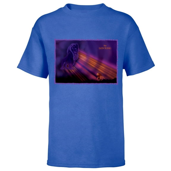 Disney The Lion King 30th Anniversary Mufasa’s Message - Short Sleeve T-Shirt for Kids - Customized-Royal