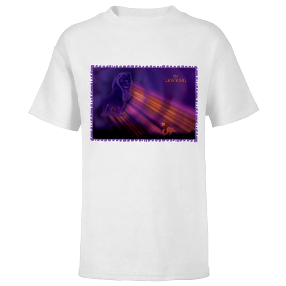 Disney The Lion King 30th Anniversary Mufasa’s Message - Short Sleeve T-Shirt for Kids - Customized-White