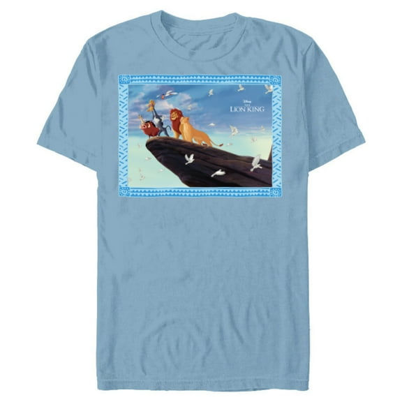 Disney The Lion King 30th Anniversary Pride Rock Finale - Short Sleeve Blended T-Shirt for Adults - Customized-Ocean Blue